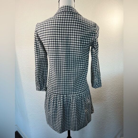 Zara Checkered and Floral Embroidery Mini Dress - Picture 4 of 8